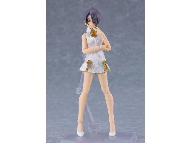 figma Female Body Mika with Mini Skirt Chinese Dress Outfit White Figure M06913