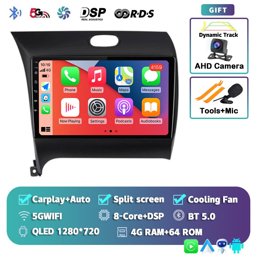 Android 14 Carplay Auto Car Radio For Kia K3 Cerato 3 Forte 2013-2017 Multimedia Video Player Navigation GPS 2Din 4G+WIFI Stereo