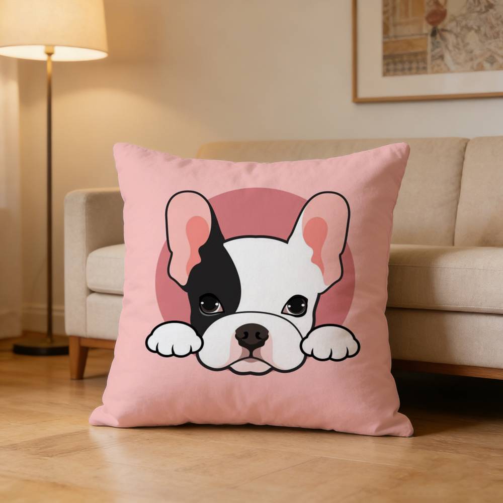 cute French Bulldog Pillow Case Pattern Printed Pillowcase For Living Room Sofa Cushion Cover