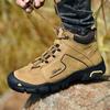 Men's Hiking Shoes Leather Outdoor Shoes Wear-resistant Men Trekking Walking Hunting Tactical Sneakers