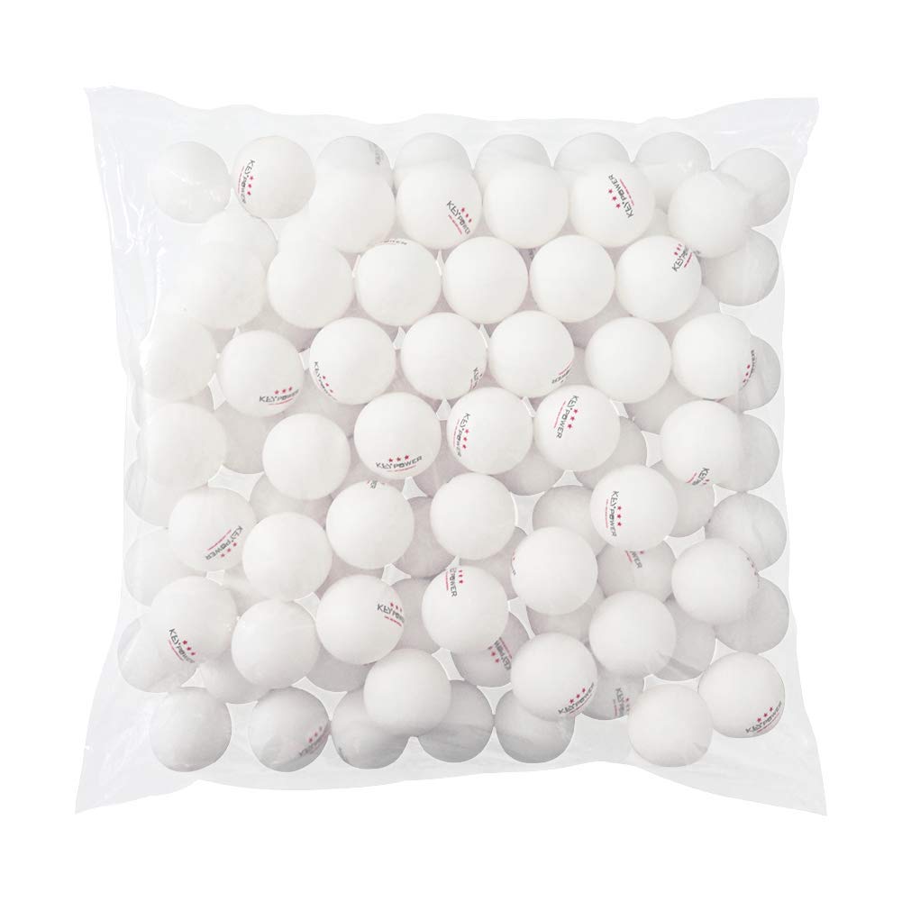 Homraku Table Tennis Balls for Practice and Pack of Professional Plastic Competition, 100, White, Three-Star Quality, 40mm, (ABS Resin)