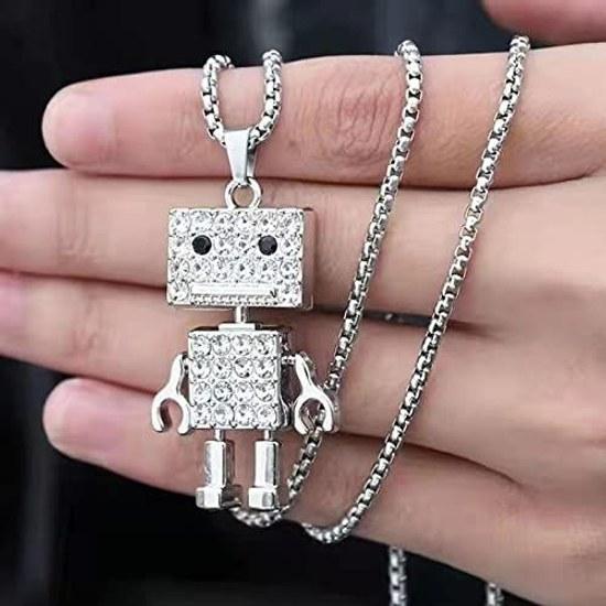 JYLTT Mens NecklaceWomens NecklaceHip Hop Titanium Steel Necklace70cm Length PendantUnisex.