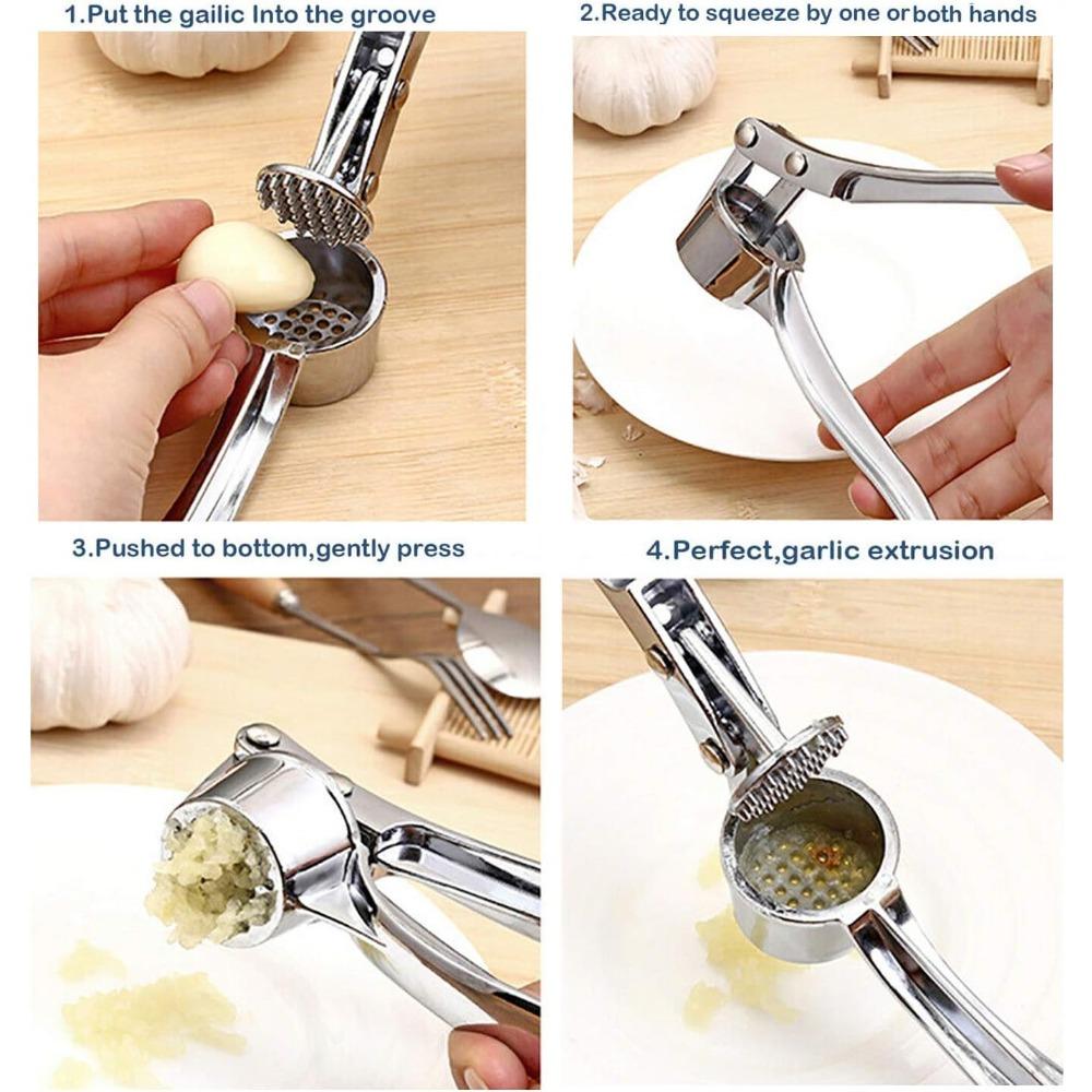 Kitchen Garlic Press Crusher Mincer Stainless Steel Garlic Smasher Squeezer Press Grinding Tool Kitchen Accessories