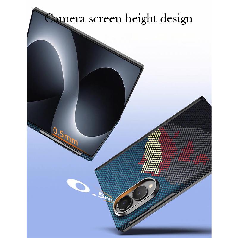 Чехол MEMUMI из углеродного волокна для Samsung Z Fold 8 Чехол-задняя крышка из кевлара с поддержкой беспроводной зарядки для SAMSUNG Z FOLD