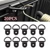 10/20pcs D Shape Pull Hook Tie Down Anchors Ring Iron Cargo Tie Down Ring for Truck Trailers RV Boats Accessories