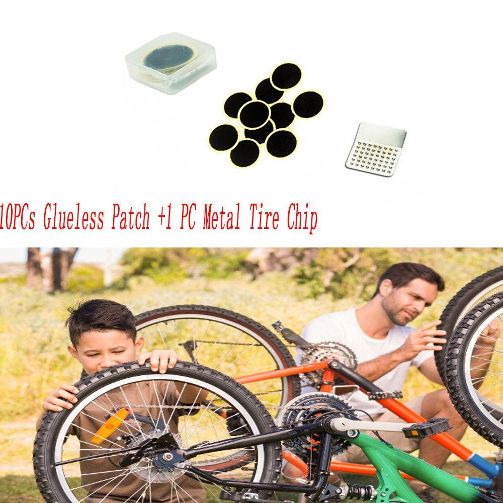 10PCS Fast Adhesive Cycling Mend Repair Tool No-glue Bike Tire Patch Bicycle Fix