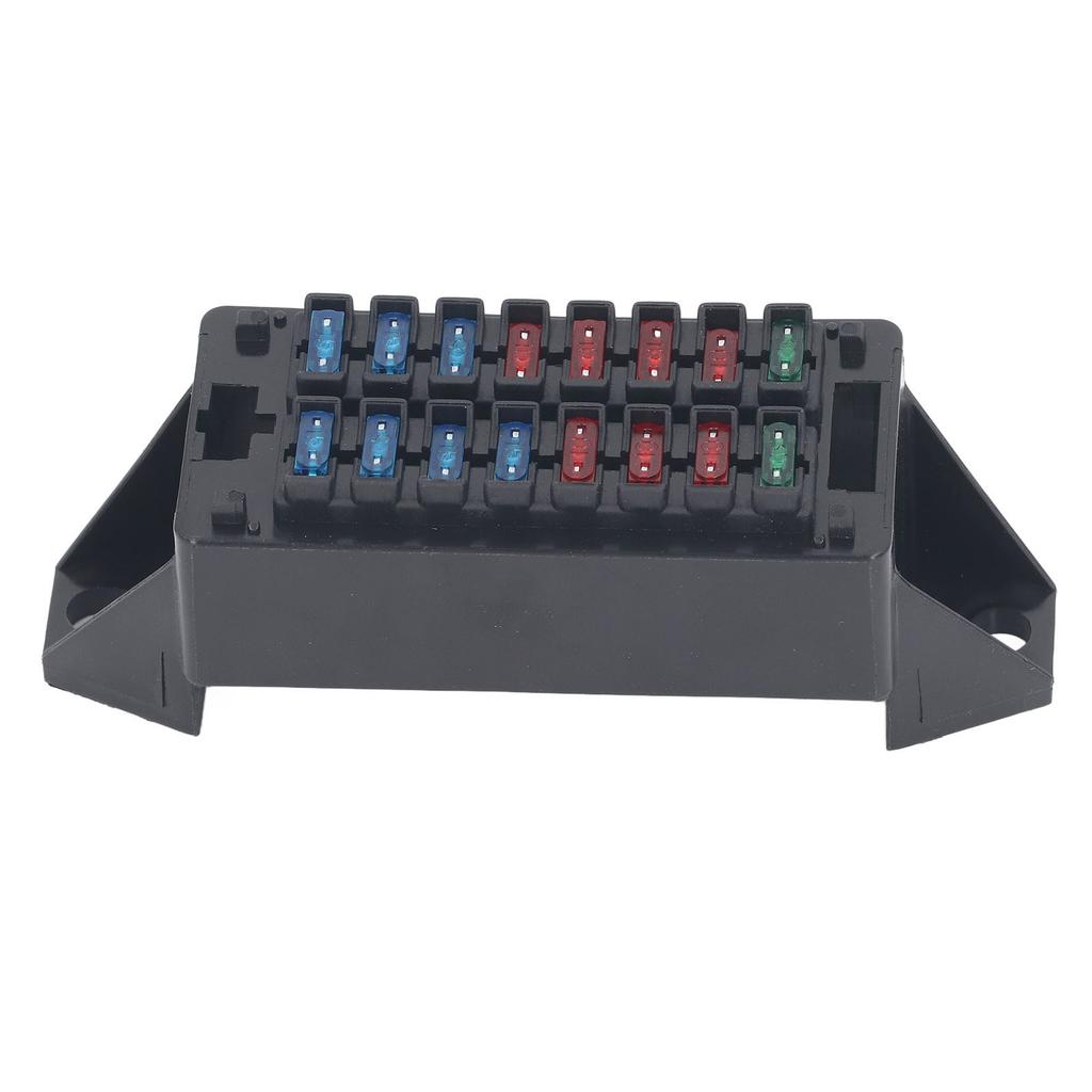 Автомобильный блок предохранителей на 16 выводов Мини Высокотемпературный 16 шт. Предохранитель 32 Проволочные клеммы Держатель Комплект