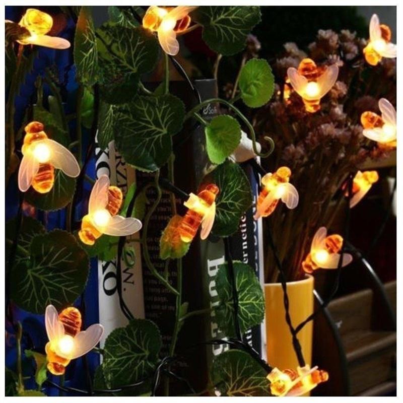 Новые 10 светодиодных медовых пчел Фея гирлянды для наружного сада, свадьбы, вечеринки, сделай сам, декор