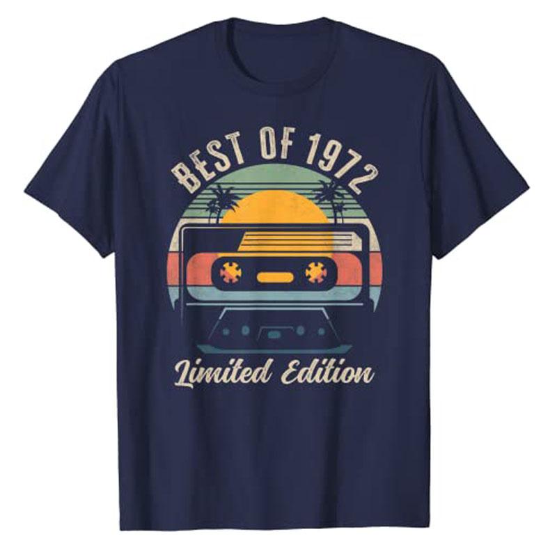 Best of 1972 54th Birthday Gifts Limited Edition 54 Year Old TShirt Graphic Tee Tops for Husband Presents Born In 1972 Clothes