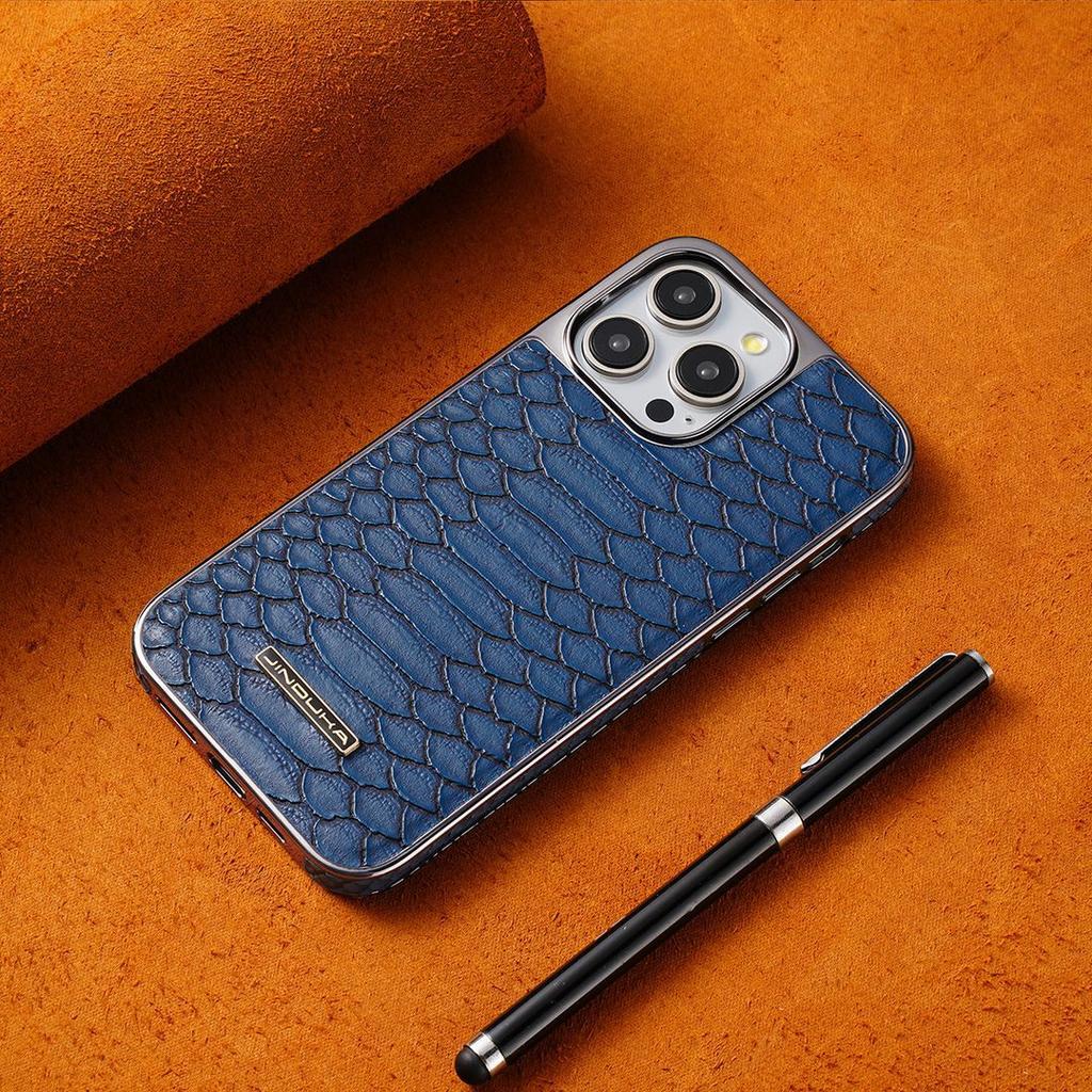 New Arrival Serpentine PU Leather Phone Case for iPhone 12 13 14 15 Pro Max Leather Shockproof Waterproof Phone Case