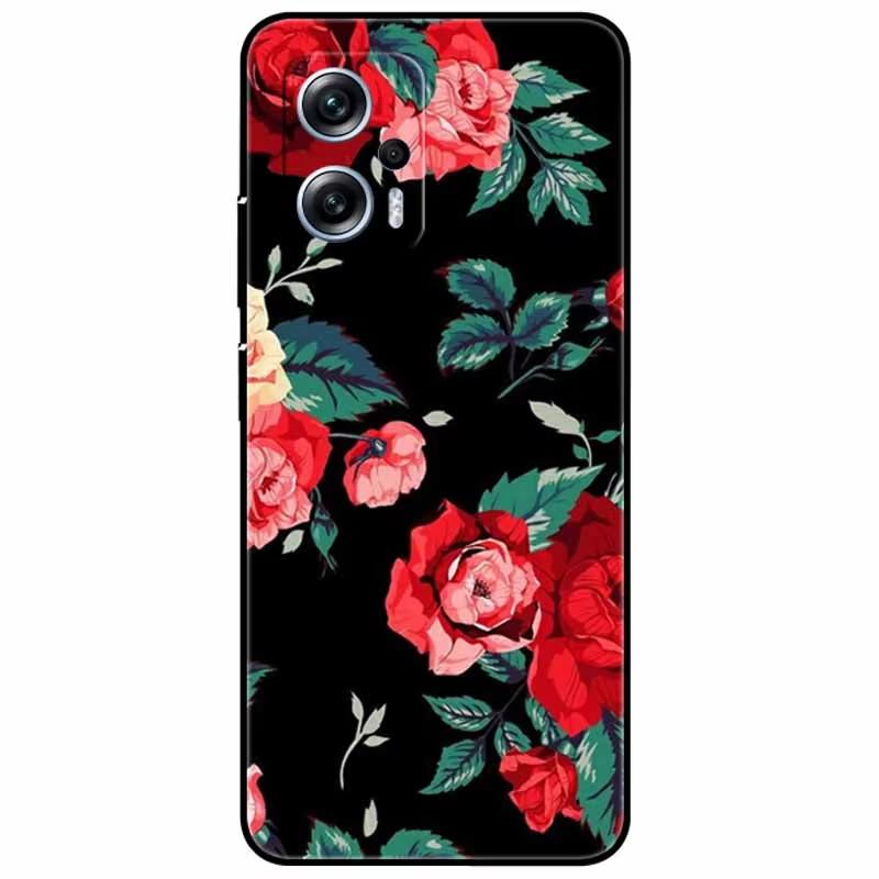 Чехол для Xiaomi Poco X4 GT 6,6'' Кот Волк ТПУ Силикон Мягкий Coque Fundas для Poco X4 GT 5G Чехол Черный Край Милый PocoX4 X 4 GT