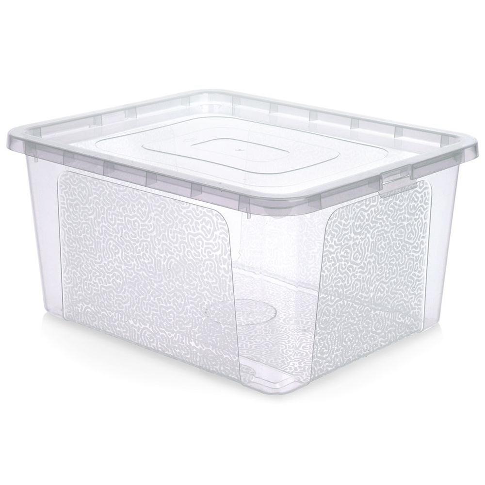 Multipurpose 20L Clear Plastic Storage Box with Lid