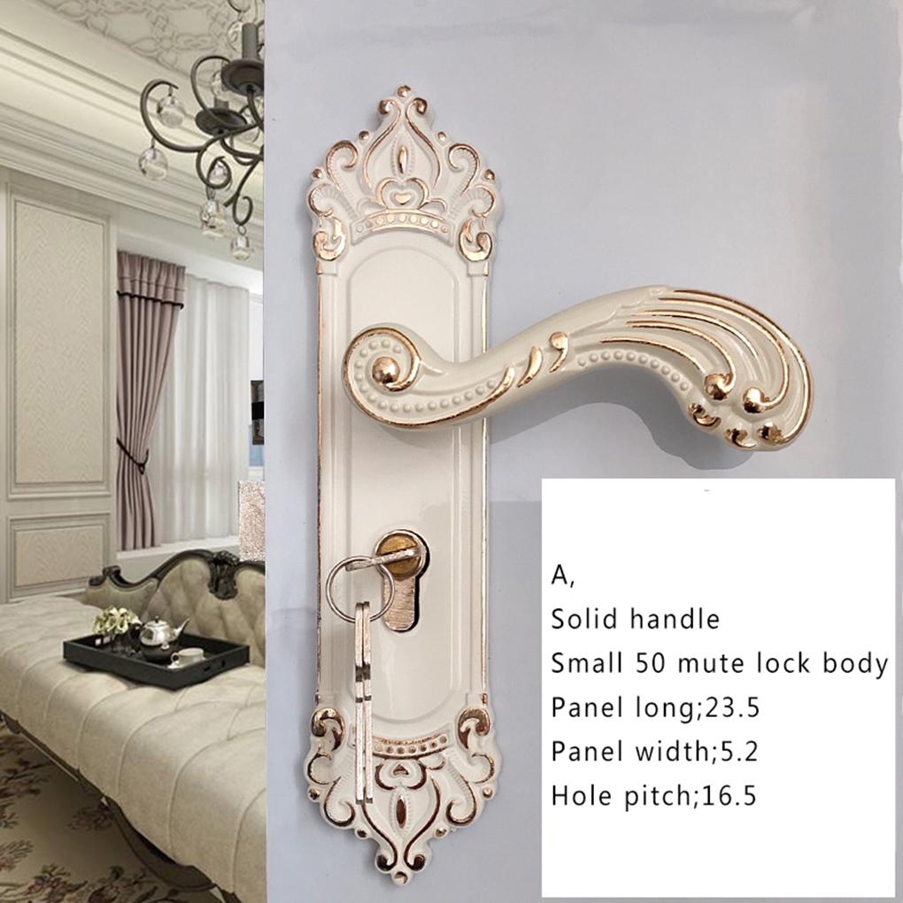 Europese Stijl Handvat Slot Deurslot Sleutel Kit Combinatie Aluminiumlegering Retro Lock Familie Kamer Deur Hardware Accessoires