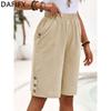 Women's Fashion Casual Solid Color Print High Waist Sport Shorts