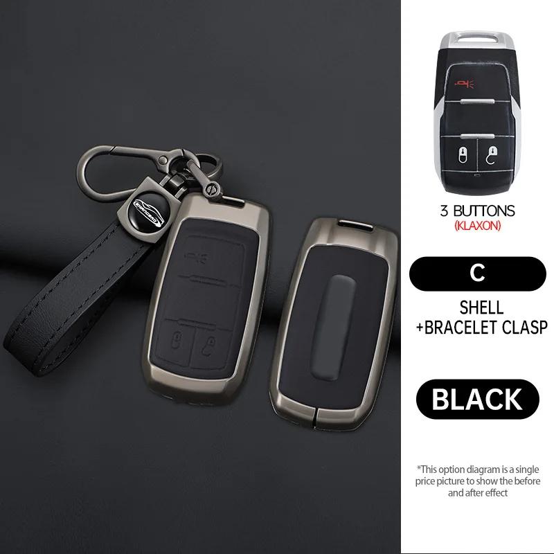 Styling Mouldings 3/4/5/6 Buttons Zinc Alloy Car Key Case Cover Accessories For Dodge RAM 1500 2500 3500 4500 5500 RAM1500 RAM25