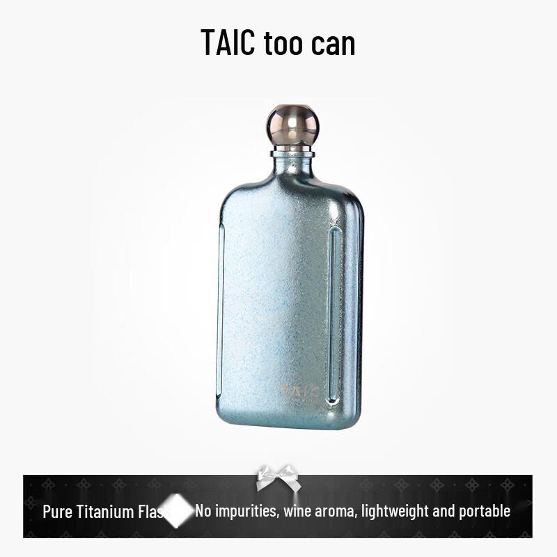 TAIC Чистый титан Плоская портативная фляжка
