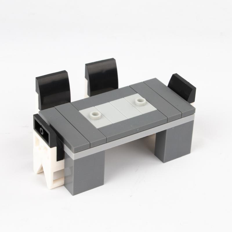 Конструктор Brick City Мебель Обеденный стол Стул Аксессуар Совместим и подходит ко всем основным брендам