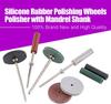 42Pcs Polishing Wheels Kit 40Pcs Lab Beauty Silicone Rubber Polishing Wheels 2 Mandrel Shank for Hand Pieces Rotary Tool