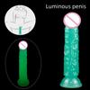 Светящийся в темноте имитационный дилдо стимулятор клитора точки G массажер простаты анальная пробка женский мастурбатор с присоской дилдо