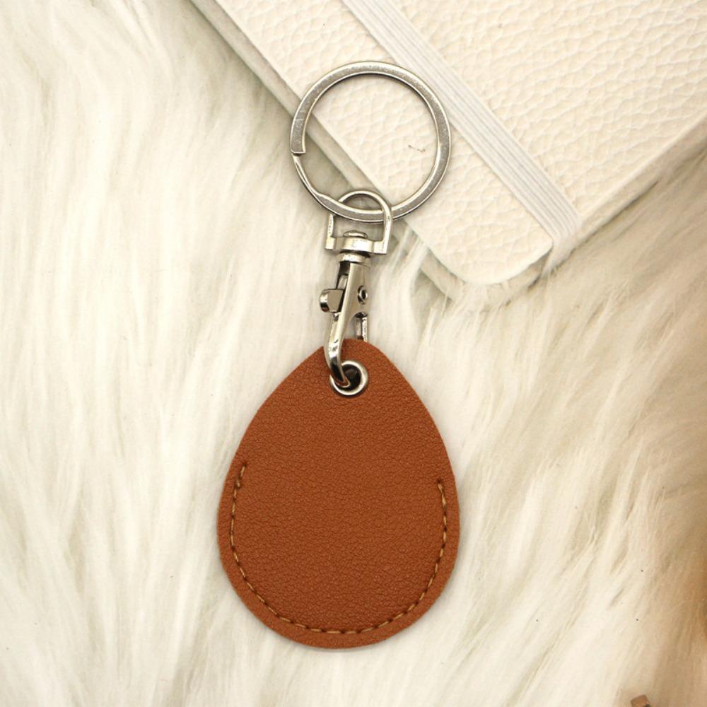Противокоррозийный кожаный брелок однотонный держатель для пропусков универсальный брелок подвесной аксессуар