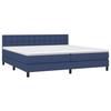 3140407 vidaXL Divan Bed with Mattress Blue 200x200 Cm Fabric