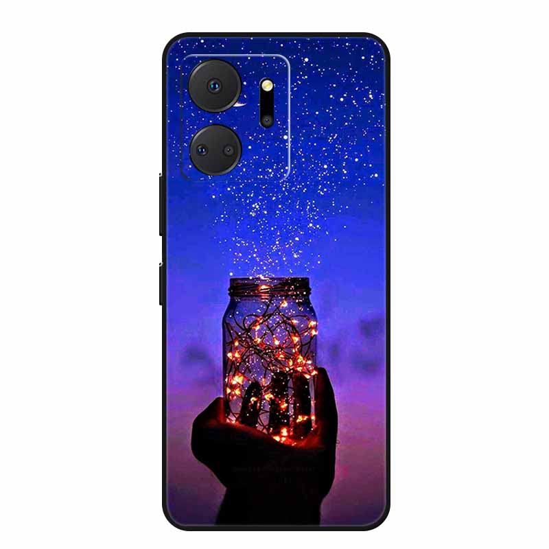 Чехол для телефона Honor X7a Задняя крышка Чехол X 7 a Coque Ударопрочный Черный Силикон Мягкий Funda Для Honor Play 7T 7 T Чехол Play7T Capa