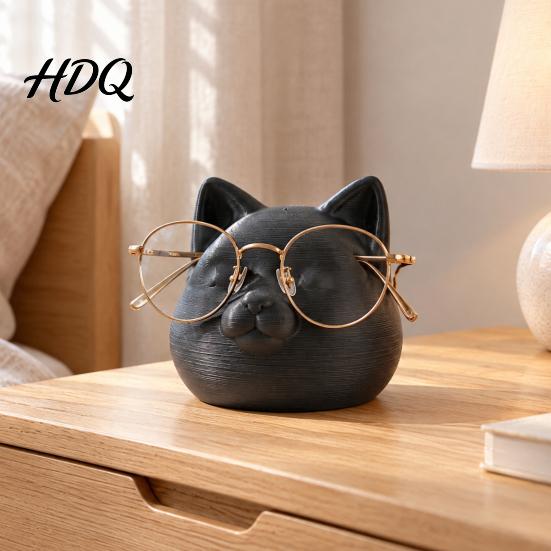 Настольная подставка для очков с 3D-печатью Держатель для очков в виде кошки Стенд-котенок Милый подарок для влюбленных Органайзер для стола Дисплей для очков Хранение на прикроватной тумбочке Прочный