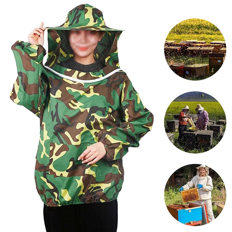 Защитный костюм от пчел, одежда для пчеловодства на все тело, специальное оборудование для защиты от пчел, профессиональный защитный костюм с капюшоном-вуалью