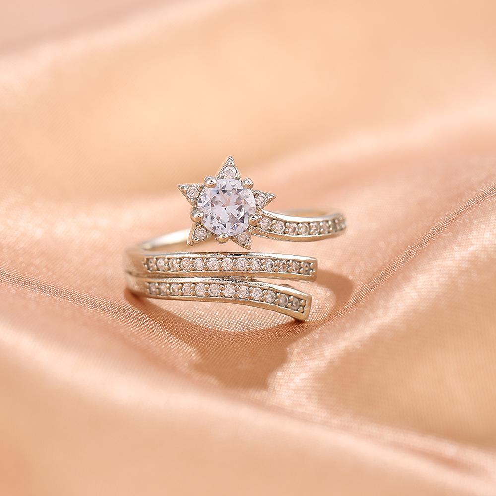 New Time Run Cross Ring, Niche Opening Adjustable Non Fading Ring