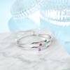 JewelOra дизайнерские персонализированные семейные браслеты с 4 камнями для женщин, браслет с гравировкой имени на заказ, день матери