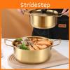 Steel Stainless Ramen Soup Pot With Lid For Family Meal Cooking Tools Kitchen