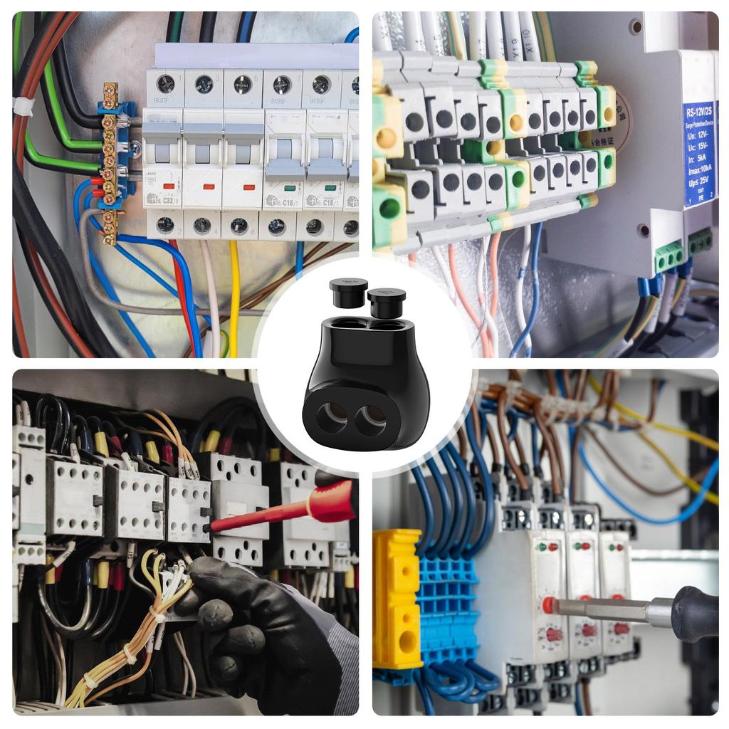 3Pcs Easy Insulated Multiple Cable Connectors Single Entry Splices Electrical Terminals for 2 14AWG Wire Ranges
