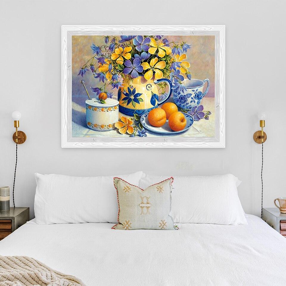 New DIY 5D Diamond Painting Flowers Diamond Embroidery Little Daisy Cross Stitch Full Round Drill Mosaic Home Decor Gift