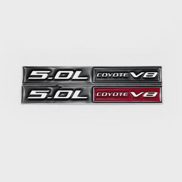 Car 3D Metal 5.0L COYOTE V8 Nameplate Trunk Body Badge Emblem Decals Sticker For Ford F150 F250 FX4 Mustang GT Shelby 5.0