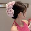 Розово-бежевые женские заколки-крабы для волос с большим цветком для женщин, элегантные зажимы-крабы для задней части волос, темпераментные аксессуары для волос