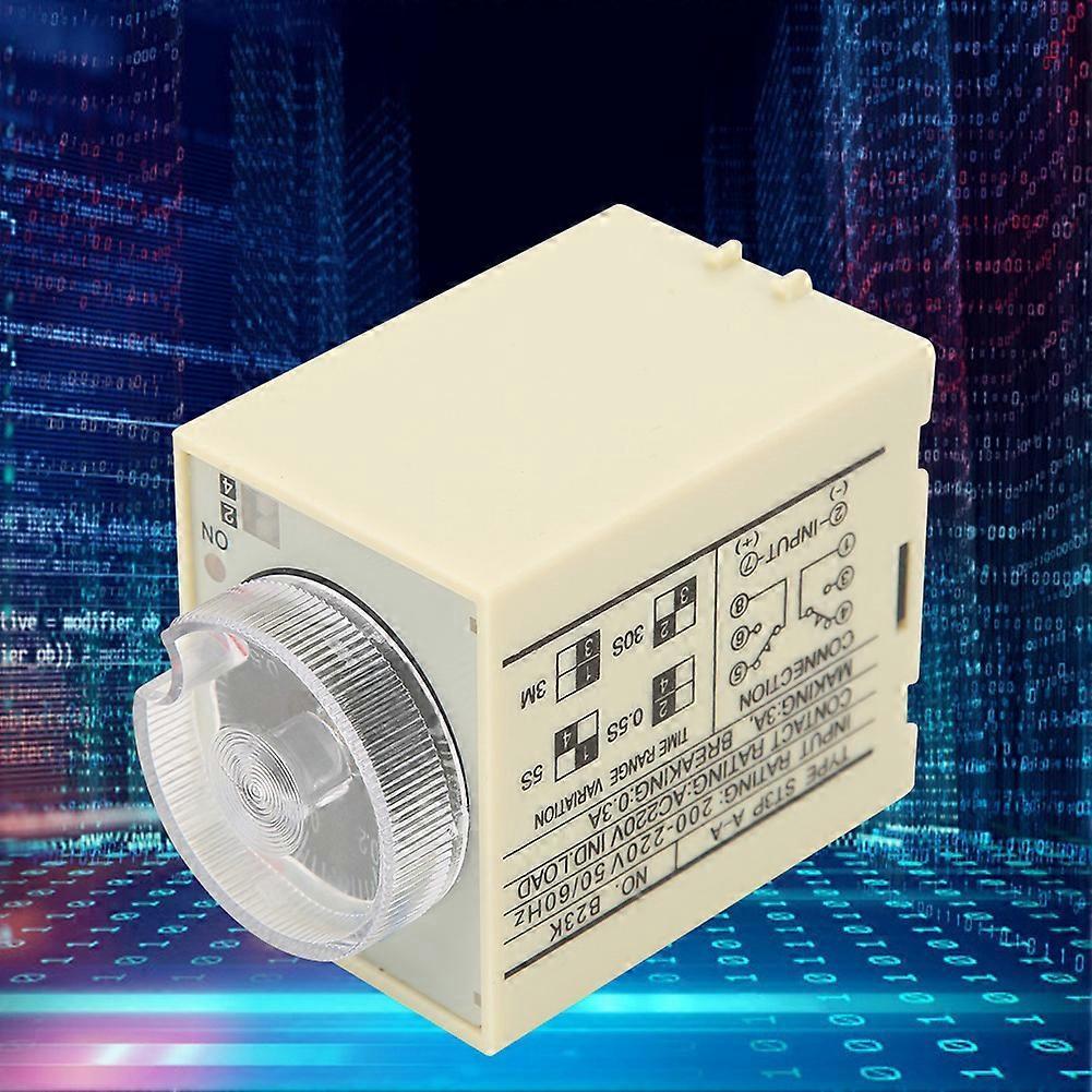 Delay Timer Time Relay Adjustable Knob Anti-Interference PC Shell ST3PA-A AC220V 50/60Hz