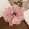 Solid Color Chiffon Scrunchies Sweet Oversized Hair Ropes Women Hair Scrunchies  Hair Accessory