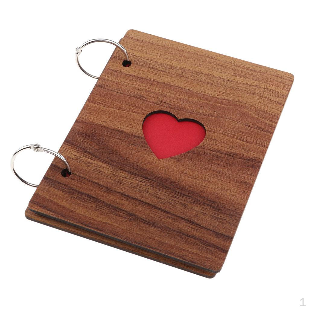 Wooden Scrapbook Photo Album Book for Anniversary, Wedding Gift, Travelling, Box Package