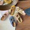 Fashion Shoes Women Cover Toe Slippers Flat Platform Slides Pantofle Soft 2025 Retro Shoes Woman 2025 Slippers Soft Platform Cover Toe