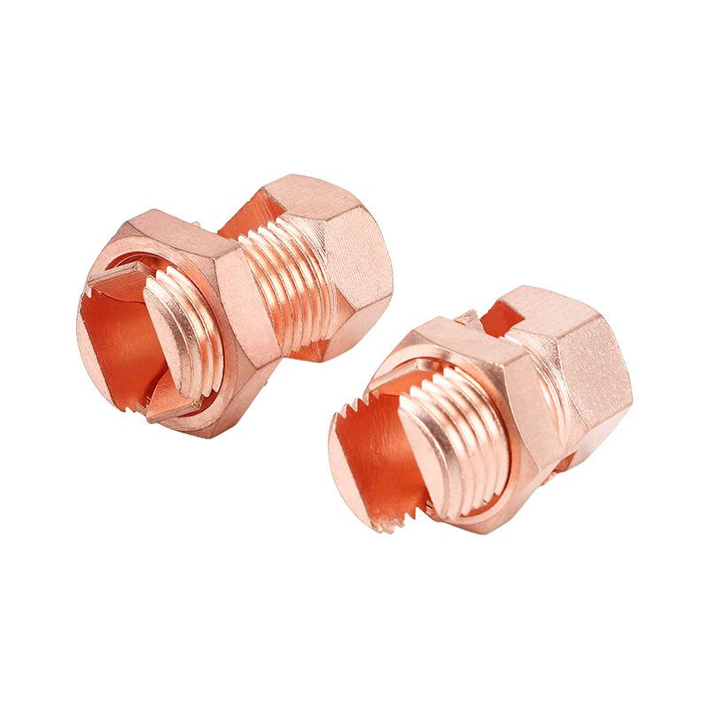 New Tj Series Split Bolt Connector Sturdy Durable Copper Bolt Clamp Copper Split Bolt