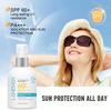 SPF60+ Daily Sun Protection Broad Spectrum - Hydroxy Acid and Vitamin E, Fast Absorption, Waterproof and Sweat-proof, Sunscreen, Suitable for The Body