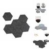 Versatile And Stylish Pack Of 6 Felt Fabric Hexagon Cup Mat Drink Coasters For Any Beverage