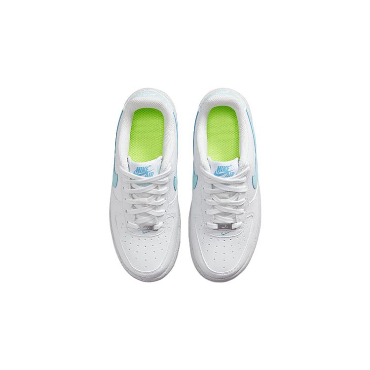 Nike Кроссовки Air Force 1 Crater Next Nature GS Белые Копа Детские Лазурно-синие DM1086-100