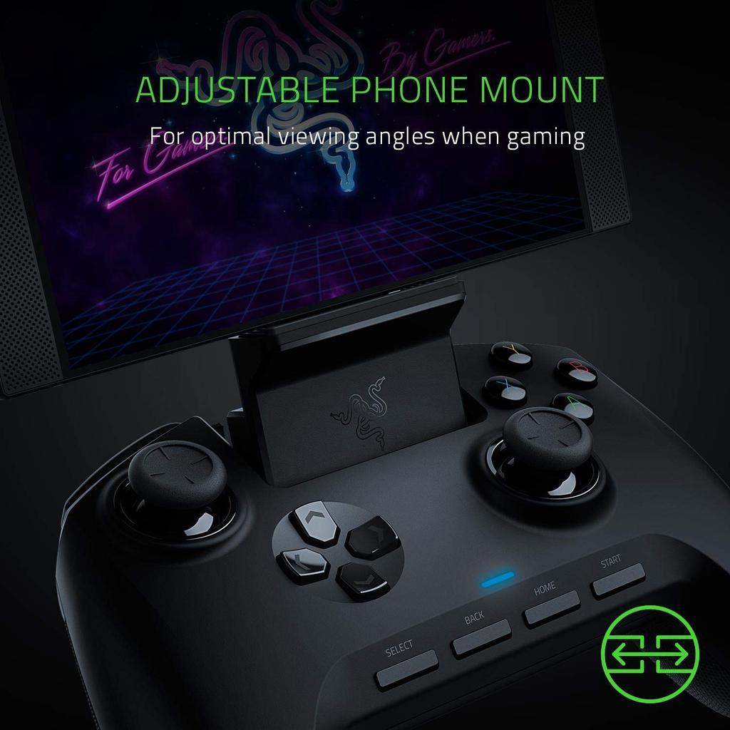 Мобильный контроллер Razer Raiju Mobile для подключения к Android-смартфону и ПК, совместимый с авторизованными в Японии многокнопочными Bluetooth/USB-C [Гарантировано