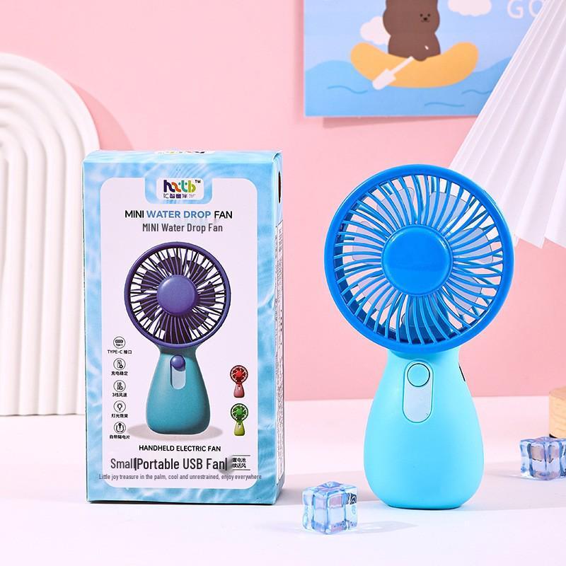 Portable USB Mini Fan - Silent Handheld & Desktop Fan for Travel or Study
