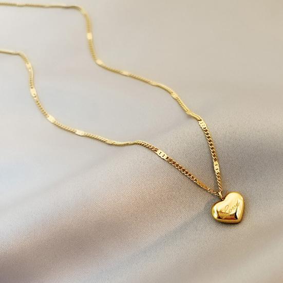 Ожерелье в форме сердца для женщин, позолоченное ожерелье с кулоном в форме сердца, ювелирное изделие, подарок для жены, девушки, матери