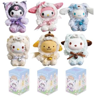 Семейство Sanrio Остров Лисы Синяя Серия 'Взмах' Виниловая Плюшевая Слепая Коробка Милые Мультяшные Хелло Китти Куроми Подвески Сумка Девочки Игрушка Подарки