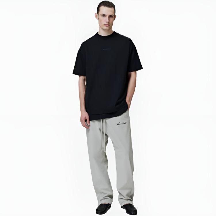 Fear of God Essentials Футболка в стиле 90-х, иссиня-черная, унисекс, топ 125SP254470F