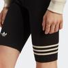 adidas Оригинальные шорты Hot Girl Series с логотипом и тремя полосками, обтягивающие однотонные спортивные шорты для женщин, черные IB7325