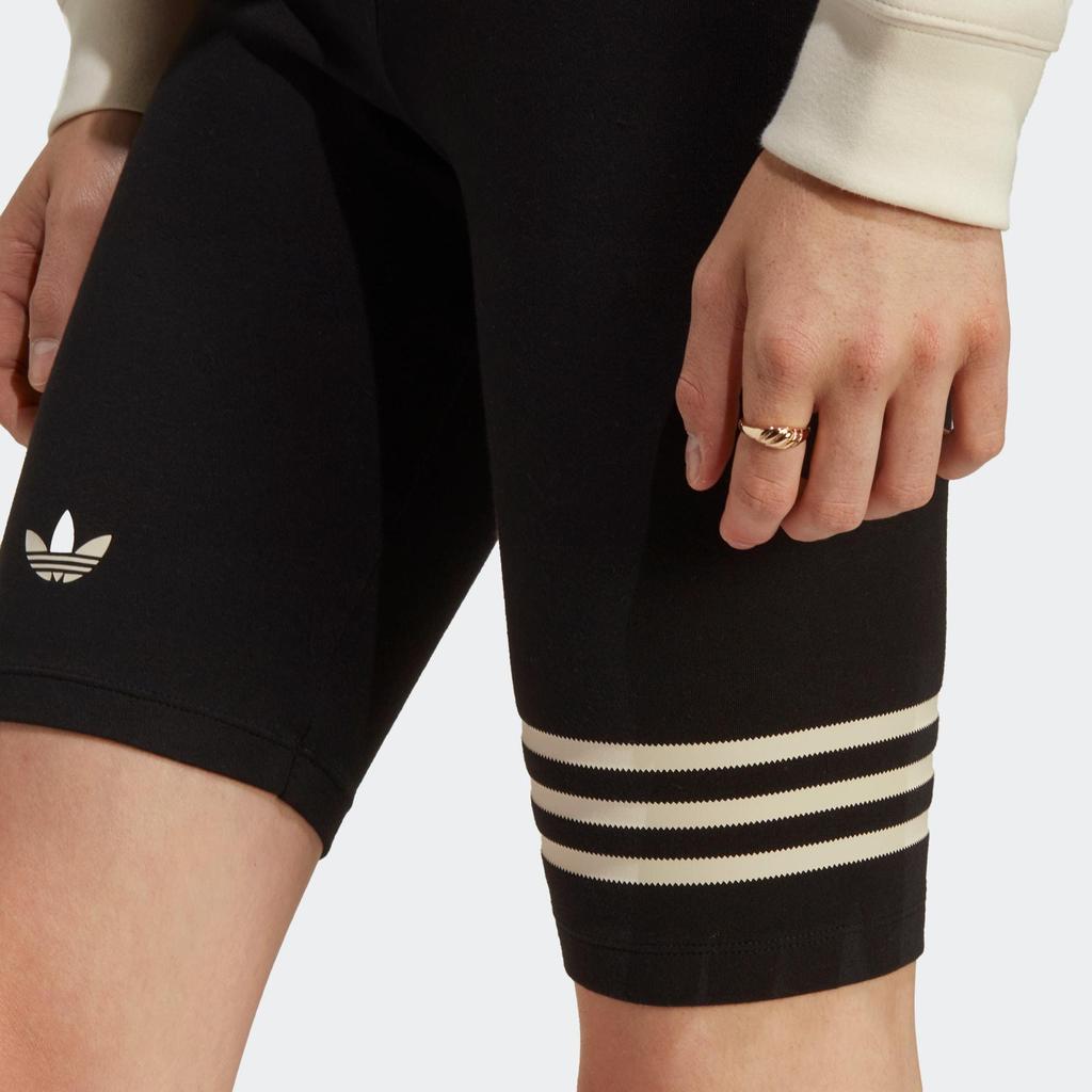 adidas Оригинальные шорты Hot Girl Series с логотипом и тремя полосками, обтягивающие однотонные спортивные шорты для женщин, черные IB7325